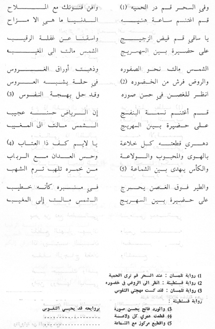 Texte arabe du poème « SALI HOUMOUMEK », partie 2