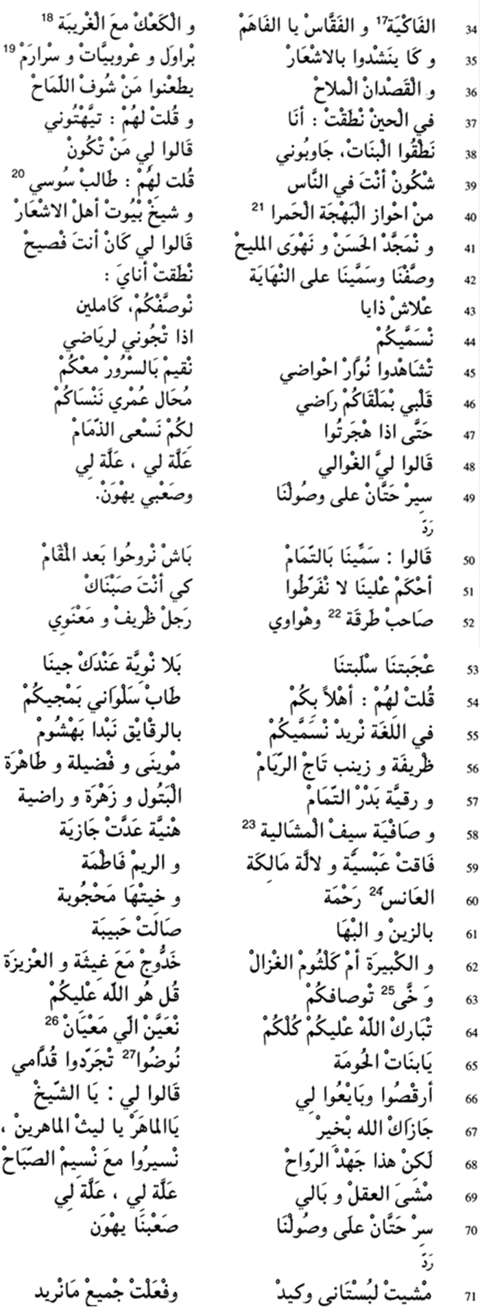 Texte arabe du poème « YOUM EL DJEMAA », partie 2